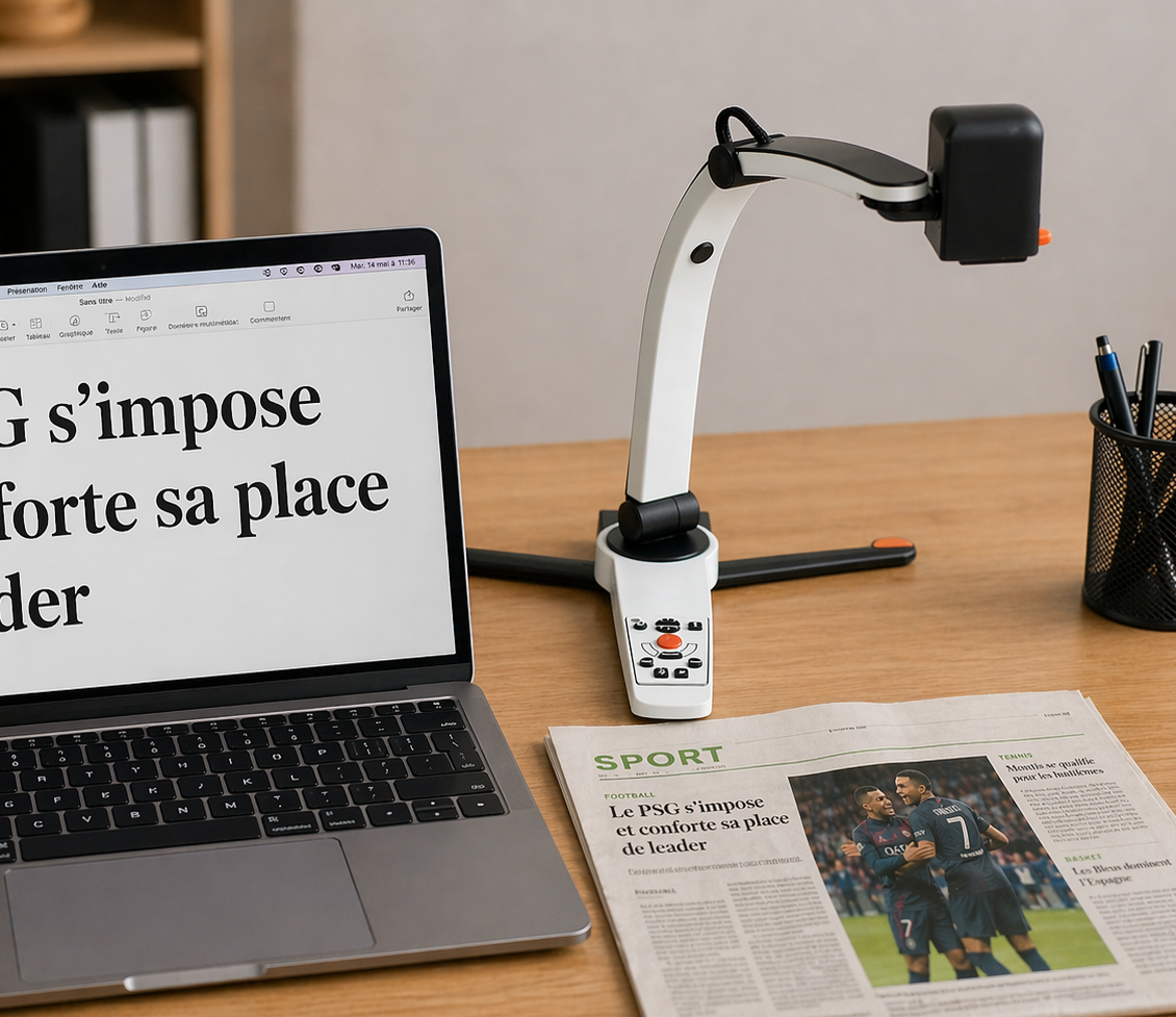 Magnilink S Premium 2 FHD TTS Vidéo agrandisseur MLS Pliable, Transportable et Vocal