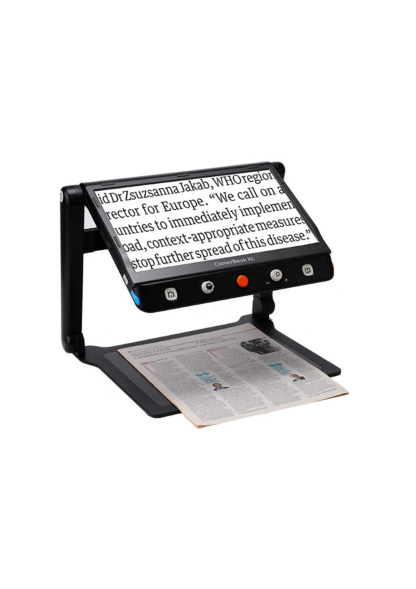 Clover Book XL -Téléagrandisseur tactile écran blanc sur noir