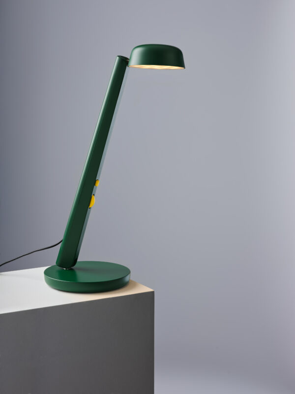 Lampe de bureau Polux - Éclairage intelligent pour malvoyants -VERT FORET ET GRIS