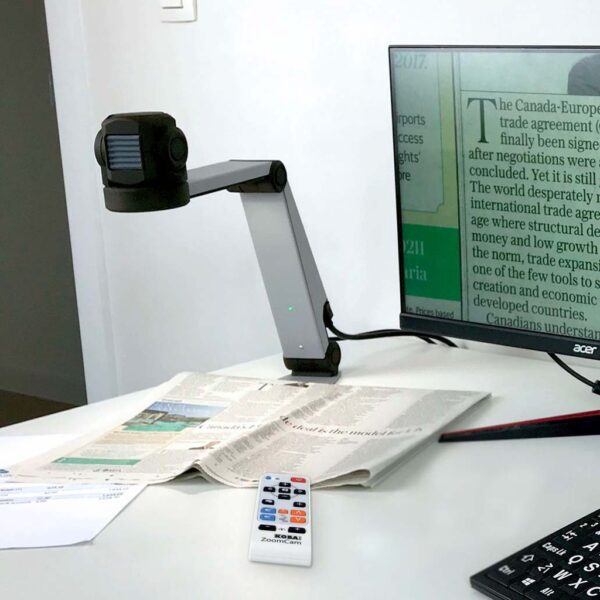 ZoomCam Speech - Téléagrandisseur vocal avec caméra pliable FHD - connectable PC