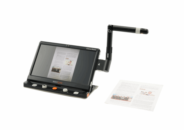 Clover Note - Loupe électronique grand écran 12,5 tactile, vocale, portable pour malvoyants - avec caméra extene pour A4