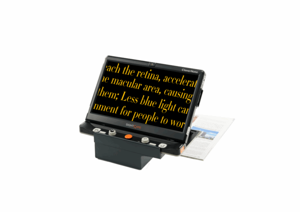 Clover Note - Loupe électronique grand écran 12,5 tactile, vocale, portable pour malvoyants - contraste