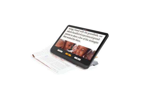 Exploré 12 - Loupe électronique portable tactile avec grand écran 12" et support de lecture pour malvoyants